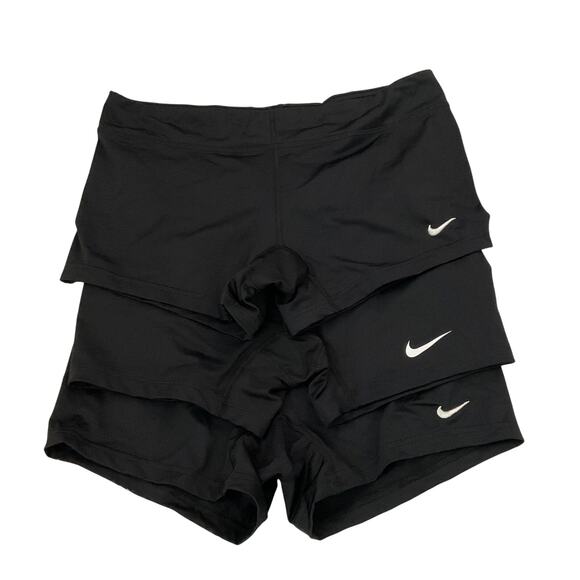 Nike Women’s Black Spandex Dri Fit Shorts - Bundle of 3 - Size Large